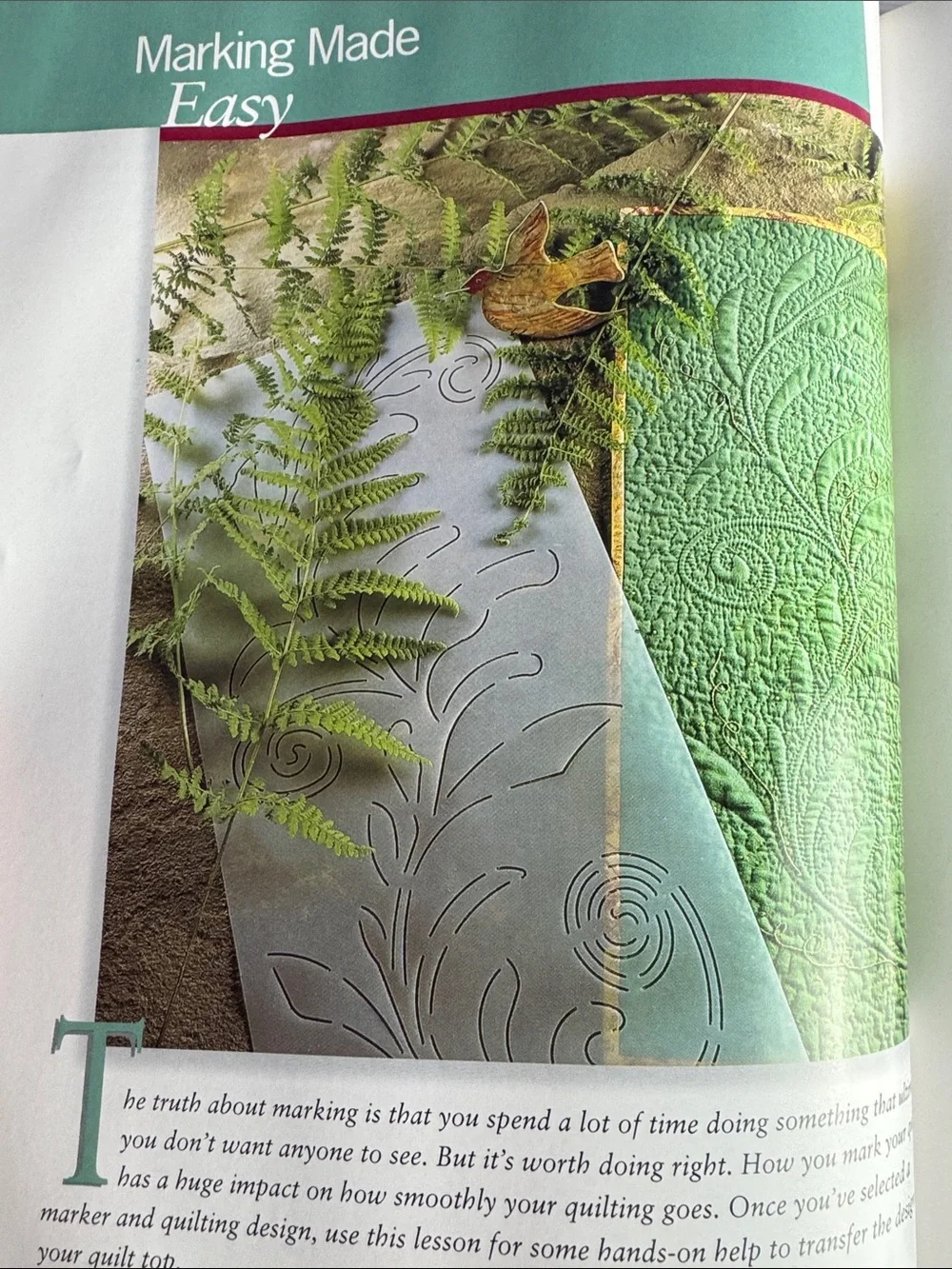 's Flawless Hand Quilting Book — Burgundy & Green